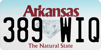 AR license plate 389WIQ