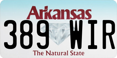 AR license plate 389WIR