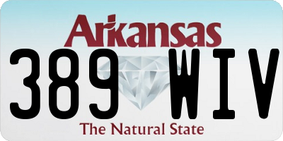 AR license plate 389WIV