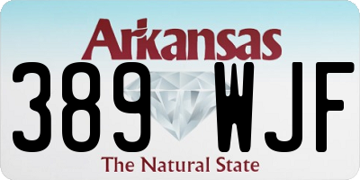 AR license plate 389WJF