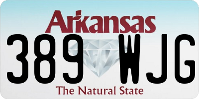 AR license plate 389WJG