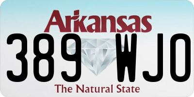 AR license plate 389WJO