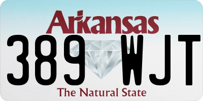 AR license plate 389WJT