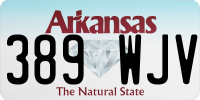 AR license plate 389WJV