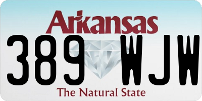 AR license plate 389WJW