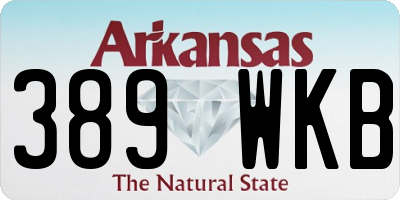 AR license plate 389WKB