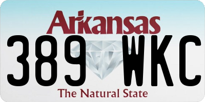 AR license plate 389WKC