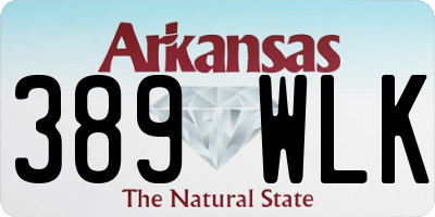 AR license plate 389WLK