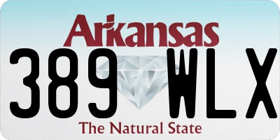 AR license plate 389WLX