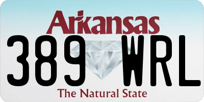 AR license plate 389WRL