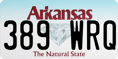 AR license plate 389WRQ