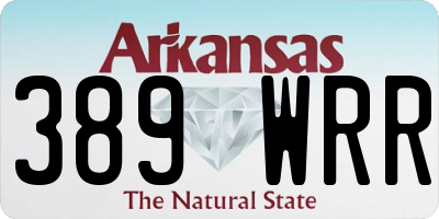 AR license plate 389WRR
