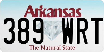 AR license plate 389WRT