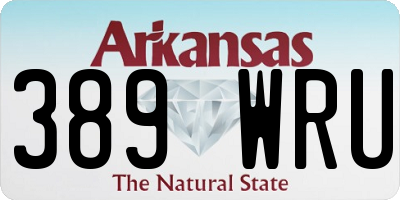 AR license plate 389WRU