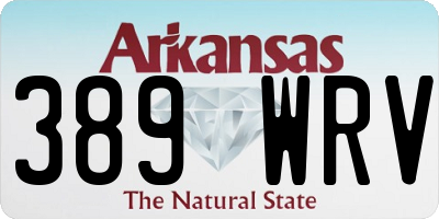 AR license plate 389WRV