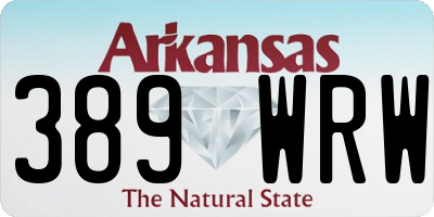 AR license plate 389WRW