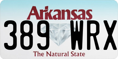 AR license plate 389WRX