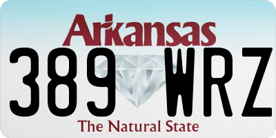 AR license plate 389WRZ