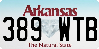 AR license plate 389WTB