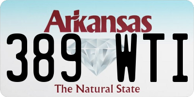 AR license plate 389WTI