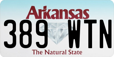 AR license plate 389WTN