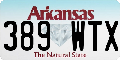 AR license plate 389WTX