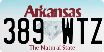 AR license plate 389WTZ