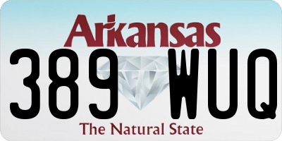 AR license plate 389WUQ