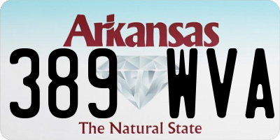 AR license plate 389WVA