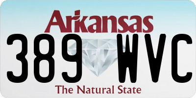AR license plate 389WVC