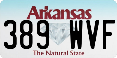AR license plate 389WVF