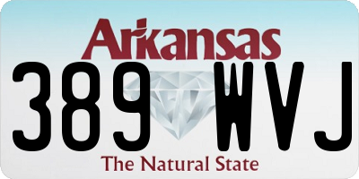 AR license plate 389WVJ