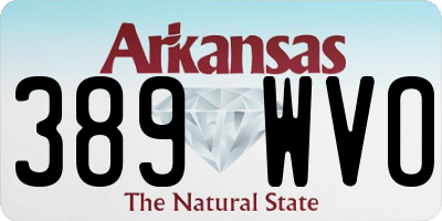 AR license plate 389WVO