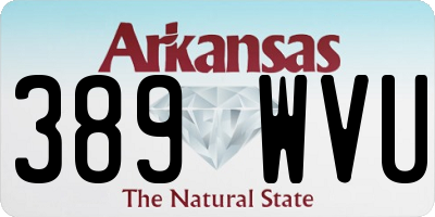 AR license plate 389WVU