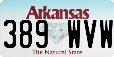 AR license plate 389WVW