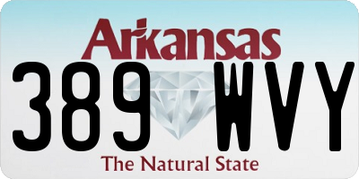 AR license plate 389WVY