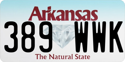 AR license plate 389WWK