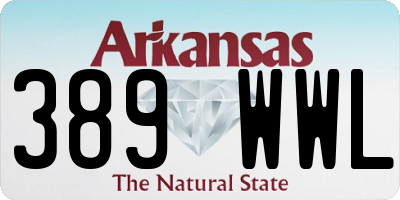 AR license plate 389WWL