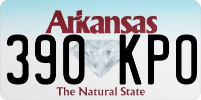 AR license plate 390KPO