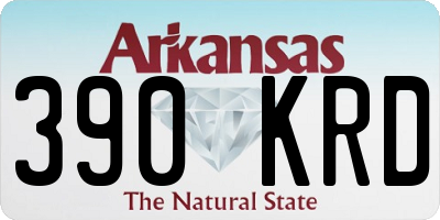 AR license plate 390KRD