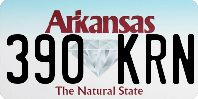 AR license plate 390KRN