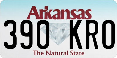 AR license plate 390KRO