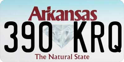 AR license plate 390KRQ