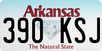 AR license plate 390KSJ