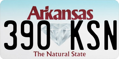 AR license plate 390KSN
