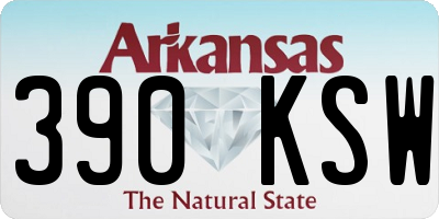 AR license plate 390KSW