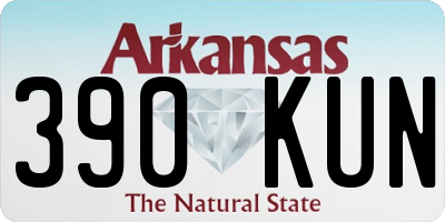 AR license plate 390KUN