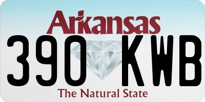 AR license plate 390KWB
