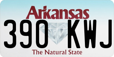 AR license plate 390KWJ