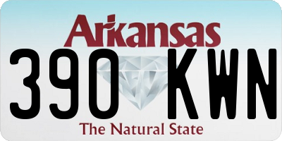 AR license plate 390KWN